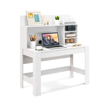 Load image into Gallery viewer, 48 Inch Writing Computer Desk with Anti-Tipping Kits and Cable Management Hole-White
