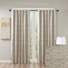 Load image into Gallery viewer, Sunsmart Cassius Marble Jacquard Total Blackout Rod Pocket/Back Tab Curtain Panel SS40-0097 By Olliix
