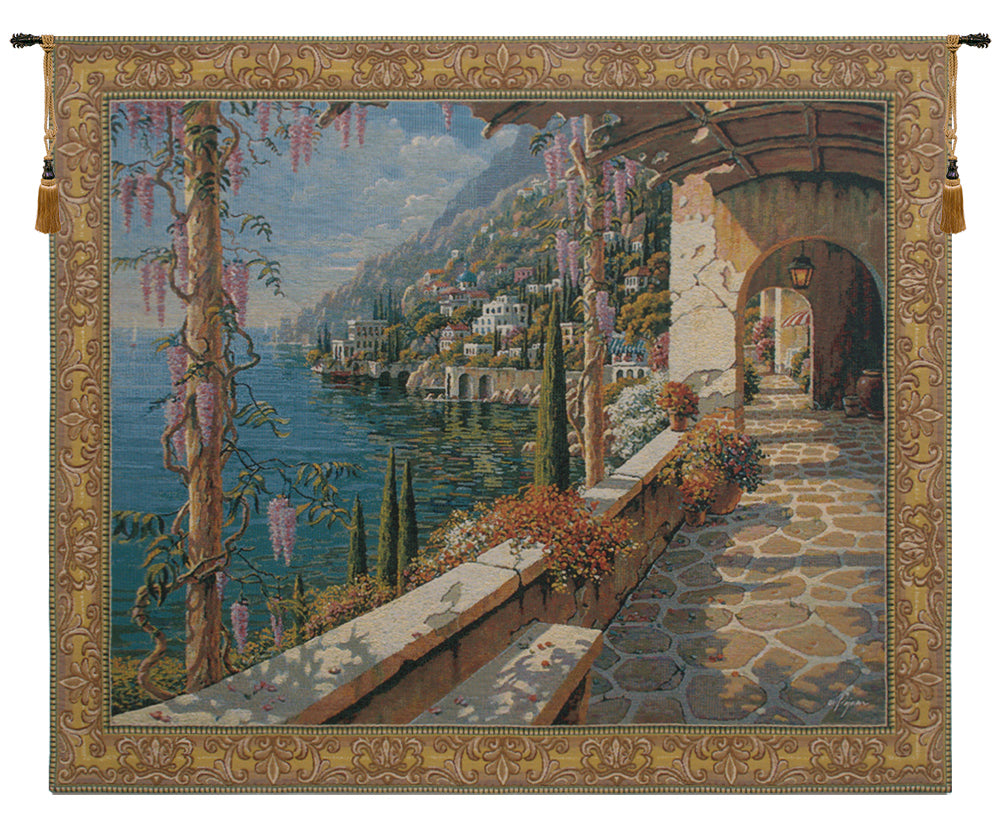 Villa In Capri Belgian Tapestry Wall Art