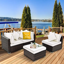 Load image into Gallery viewer, 4 pcs Wicker Rattan Sofa Furniture Set
