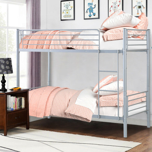 Bedroom Kids Adult Metal Ladder Twin Bunk Beds Frame