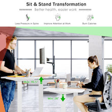 Load image into Gallery viewer, 55 x 28 Inch Electric Adjustable Sit to Stand Desk with USB Port-White
