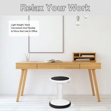 Load image into Gallery viewer, Adjustable Active Learning Stool Sitting Home Office Wobble Chair with Cushion Seat -White
