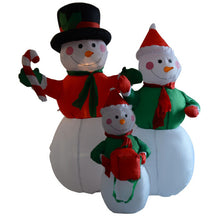 Load image into Gallery viewer, 4 ft Waterproof Inflatable Snowman Family Christmas Decoration
