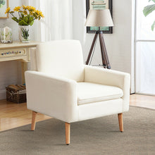 Load image into Gallery viewer, Modern Accent Arm Chair Upholstered Fabric Single Sofa -Beige
