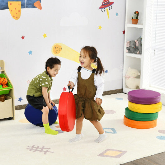 6 Pieces 15 Inch Round Toddler Floor Cushions-Multicolor