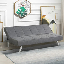Load image into Gallery viewer, Convertible Futon Sofa Bed Adjustable Sleeper with Stainless Steel Legs
