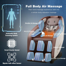 Load image into Gallery viewer, Full Body Zero Gravity Massage Chair with SL Track Bluetooth Heat-Brown
