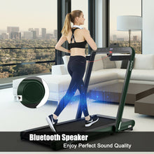 Load image into Gallery viewer, 4.75HP 2 In 1 Folding Treadmill with Remote APP Control-Green
