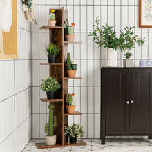 Load image into Gallery viewer, Open Concept Plant Display Shelf Rack Storage Holder-Brown
