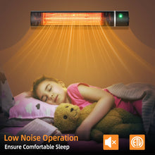Load image into Gallery viewer, 1500W Outdoor Electric Patio Heater with Remote Control-Black
