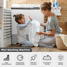 Load image into Gallery viewer, 2-in-1 Portable 22lbs Capacity Washing Machine with Timer Control-Gray
