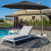 Load image into Gallery viewer, 11ft Patio Offset Umbrella with 360° Rotation and Tilt System-Gray
