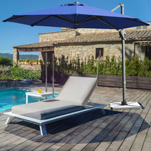 Load image into Gallery viewer, 11ft Patio Offset Umbrella with 360° Rotation and Tilt System-Navy
