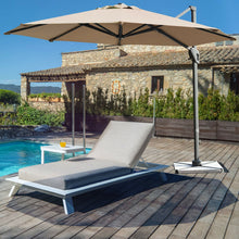 Load image into Gallery viewer, 11ft Patio Offset Umbrella with 360° Rotation and Tilt System-Coffee
