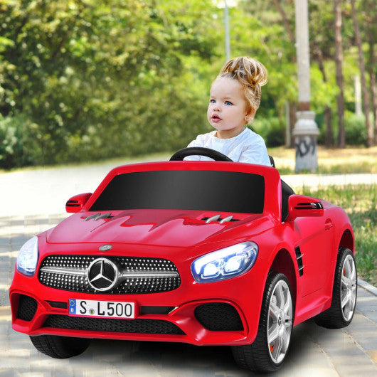12V Mercedes-Benz SL500 Licensed Kids Ride On Car with Remote Control-Red