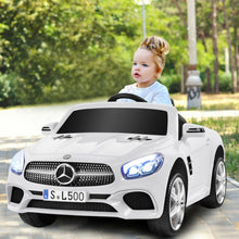 Load image into Gallery viewer, 12V Mercedes-Benz SL500 Licensed Kids Ride On Car with Remote Control-White
