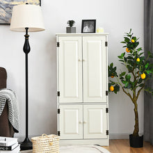 Load image into Gallery viewer, Accent Floor Storage Cabinet with Adjustable Shelves Antique 2-Door-White
