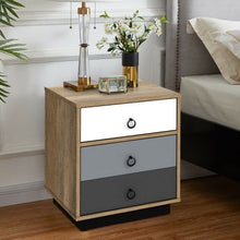 Load image into Gallery viewer, Nightstand with Drawer and Storage Cabinet Wooden Sofa Side Table End Table
