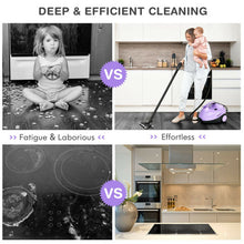Load image into Gallery viewer, 2000W Heavy Duty Multi-purpose Steam Cleaner Mop with Detachable Handheld Unit-Purple
