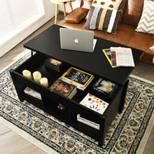 Load image into Gallery viewer, Lift Top Coffee Table with Hidden Storage Compartment-Black
