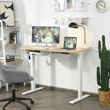Load image into Gallery viewer, 48 Inches Electric Standing Adjustable Desk with Control Panel and USB Port-Beige
