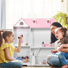 Load image into Gallery viewer, 2-Tier Dollhouse Bookcase with Sufficient Storage Space-Pink
