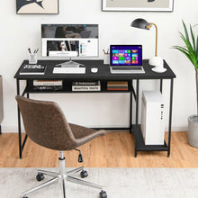 Load image into Gallery viewer, 55 Inch Computer Desk with Power Outlets and USB Ports for Home and Office-Black
