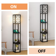 Load image into Gallery viewer, Modern  Standing Shelf Lamp with 1 Power Outlet and 2 USB Ports
