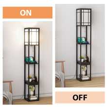 Load image into Gallery viewer, Modern Floor Lamp with Shelves and Drawer
