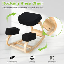 Load image into Gallery viewer, Ergonomic Kneeling Chair Rocking Office Desk Stool Upright Posture-Black
