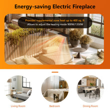 Load image into Gallery viewer, 28 Inch Electric Freestanding and Recessed Fireplace with Remote
