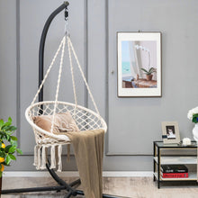 Load image into Gallery viewer, Cushioned Hammock Swing Chair with Hanging Kit-Beige
