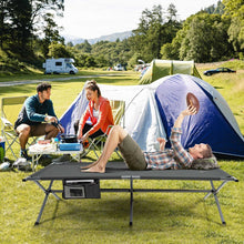 Load image into Gallery viewer, Extra Wide Folding Camping Bed with Carry Bag and Storage Bag-Gray
