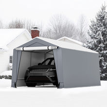 Load image into Gallery viewer, 10 x 16 Feet Outdoor Portable Heavy Duty Carport Canopy Garage with Doors-Gray
