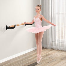 Load image into Gallery viewer, 4 Feet Wall-Mounted Ballet Barre for Yoga-Black
