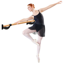 Load image into Gallery viewer, 4 Feet Wall-Mounted Ballet Barre for Yoga-Black
