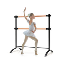 Load image into Gallery viewer, 4 Foot Portable  Freestanding Double Ballet Barre-Black
