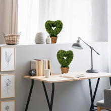 Load image into Gallery viewer, 4 Packs 14.5 Inch Mini Artificial Boxwood Topiary Trees with Heart Shape-Green
