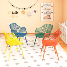 Load image into Gallery viewer, 4 Pieces Kids Chairs with Curved Backrest and Ergonomic Armrests
