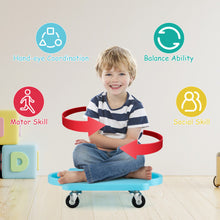 Load image into Gallery viewer, 4 Pieces Kids Sitting Scooter Set with Handles and Non-marring Universal Casters-Multicolor
