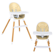 Load image into Gallery viewer, 4-in-1 Convertible Baby High Chair Infant Feeding Chair with Adjustable Tray-Beige
