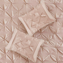 Load image into Gallery viewer, Madison Park Laurel 100% Polyester Polyoni Pieced With Tufted 7 Piece Comforter Set - Full - Blush MP10-6644 By Olliix
