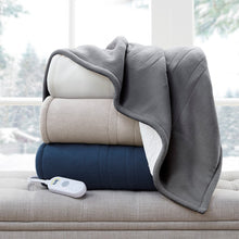 Load image into Gallery viewer, Fleece To Sherpa Heated Throw ST54-0080 By Olliix
