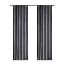Load image into Gallery viewer, Colt Room Darkening Poly Velvet Rod Pocket/Back Tab Window Panel Pair 5DS40-0227 By Olliix
