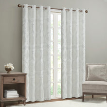 Load image into Gallery viewer, Amelia Knitted Jacquard Paisley Total Blackout Grommet Top Curtain Panel - SS40-0202
