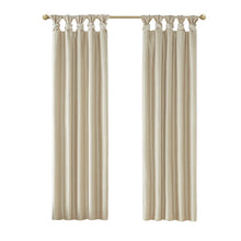 Load image into Gallery viewer, Madison Park Emilia 100% Polyester Solid Faux Silk Twisted Tab Blackout Panel- Champagne MP40-6369 By Olliix
