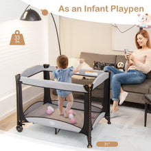 Load image into Gallery viewer, 5-in-1 Portable Baby Playard with Cradle and Storage Basket-Black
