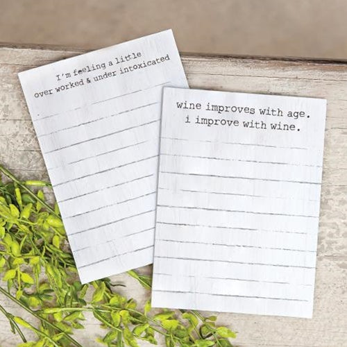 I Improve With Wine Mini Notepad  (Pack of 4)