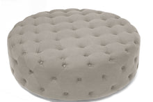 Load image into Gallery viewer, Baxton Studio Cardiff Beige Linen Modern Tufted Ottoman
